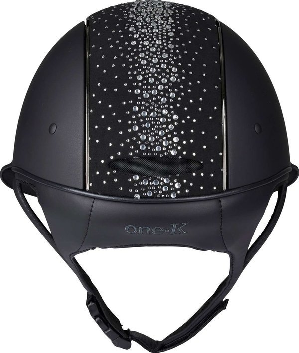 OneK helm Avance "Sparkle Chrome" in zwart.