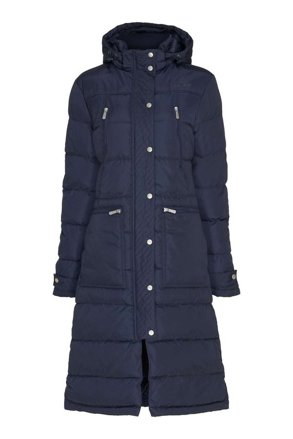 Equipage  lange winterjas Candice in navy.